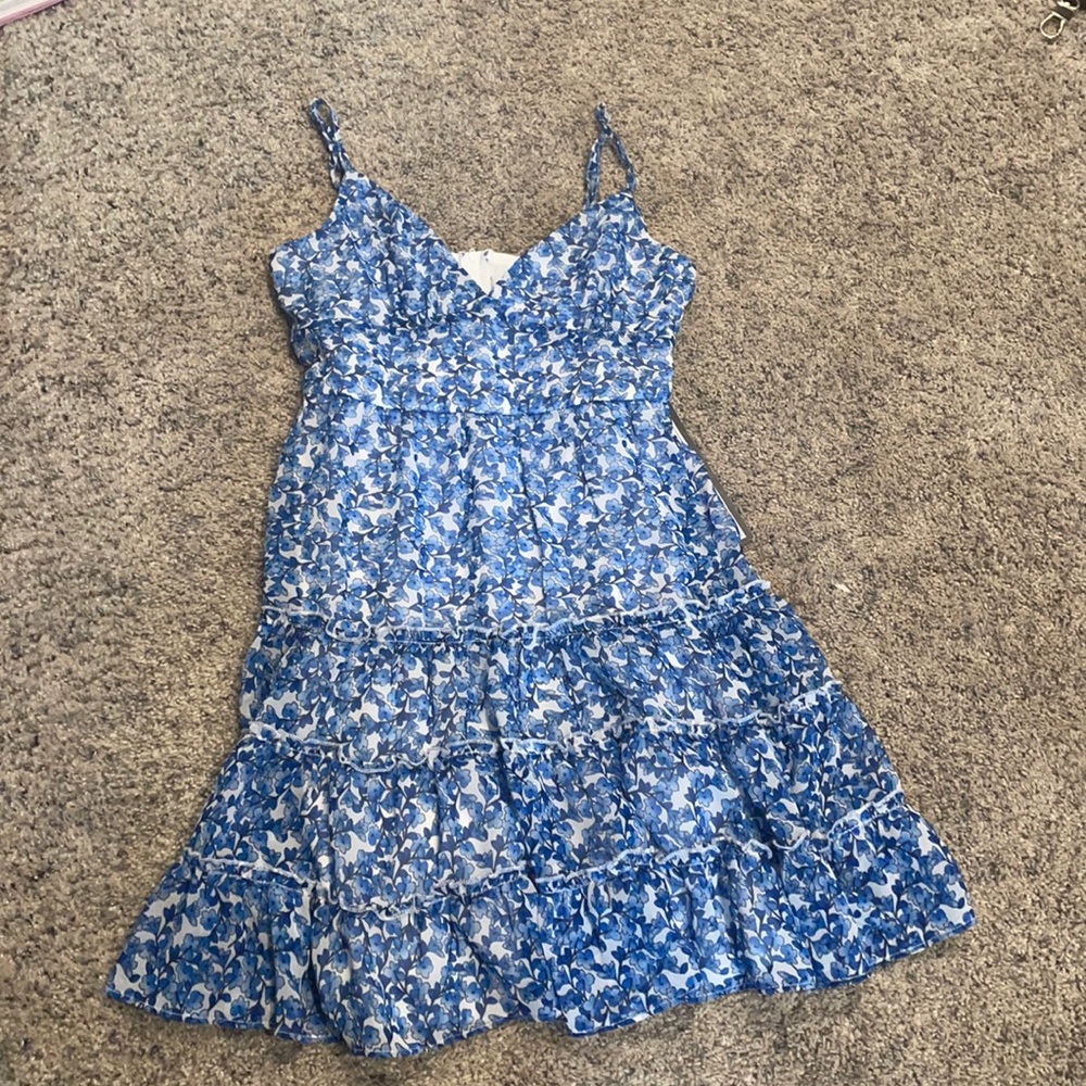 Blue floral dress